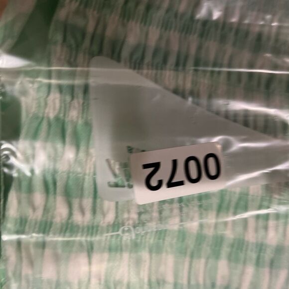 Love + Harmony Green Gingham Print Smocked Crop Top - Picture 4 of 4